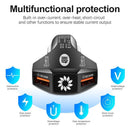 Smart Phone QC 3.0 Adapter Fast Charging 2-Port USB LED Display Car Charger