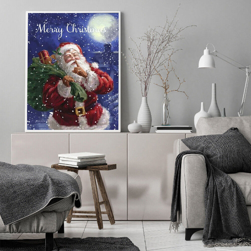 DIY Digital Picture Santa Claus Frameless Painting By Number Handicraft for Gift