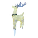 Christmas Light Deer Ornament Decor Light-Up Deer With Scarf Holiday Decor`