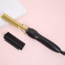 2 in 1 Hair Straightener Curler Electric Hot Heating Iron Styling Comb (EU)