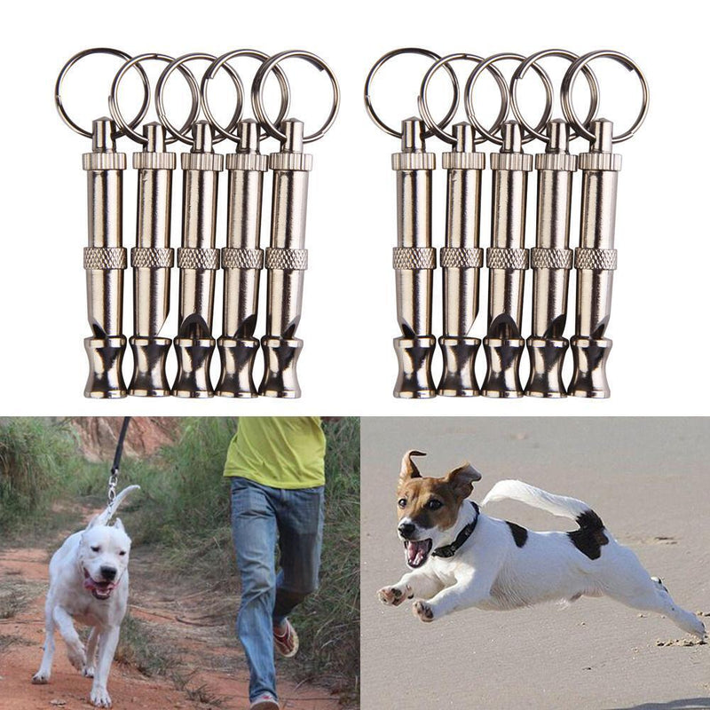 Pet Training Adjustable Ultrasonic Flute Dog Whistle Sound Keychain