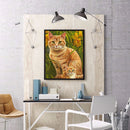 Frameless Orange Cats Oil Paint By Numbers Kit DIY Handmade Drawing On Canv