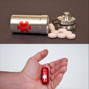 EDC Sealed Medicine Keyring Keychain Pill Box Bottle Holder Container