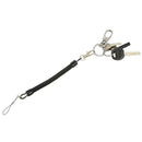 Black Metal Key Chain Retractable Clip Ring Keyring Stretchy Coil HOT C2S0