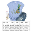 Art Letter Summer Pineapple T-Shirt (Light Blue L)