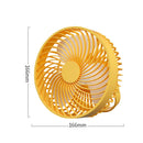 LED Night Light Mute Desktop Cooling Ceiling Fan for Camping Tent (Yellow)