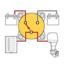 Battery Rotary Disconnect Switch E-Series 4 Position 32V 350A Safe Cut Off