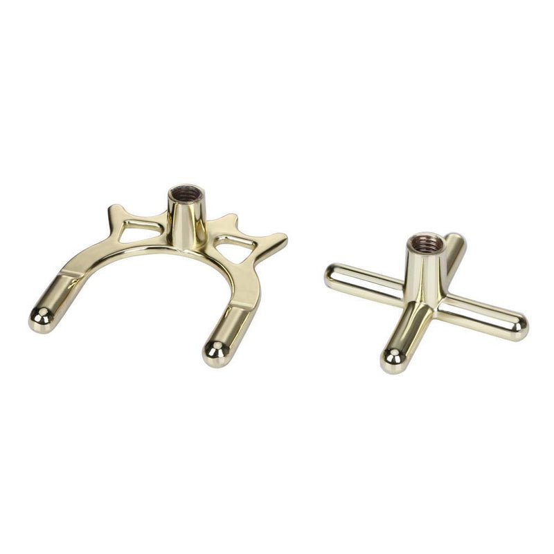 2pc Brass Bridge Head Pool Cue Stick Frame Pole for Snooker Billards 9 Ball