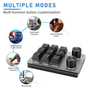 Programming Macro Keyboard USB 9 Key + 2 Knob Mechanical Keypad (Black)