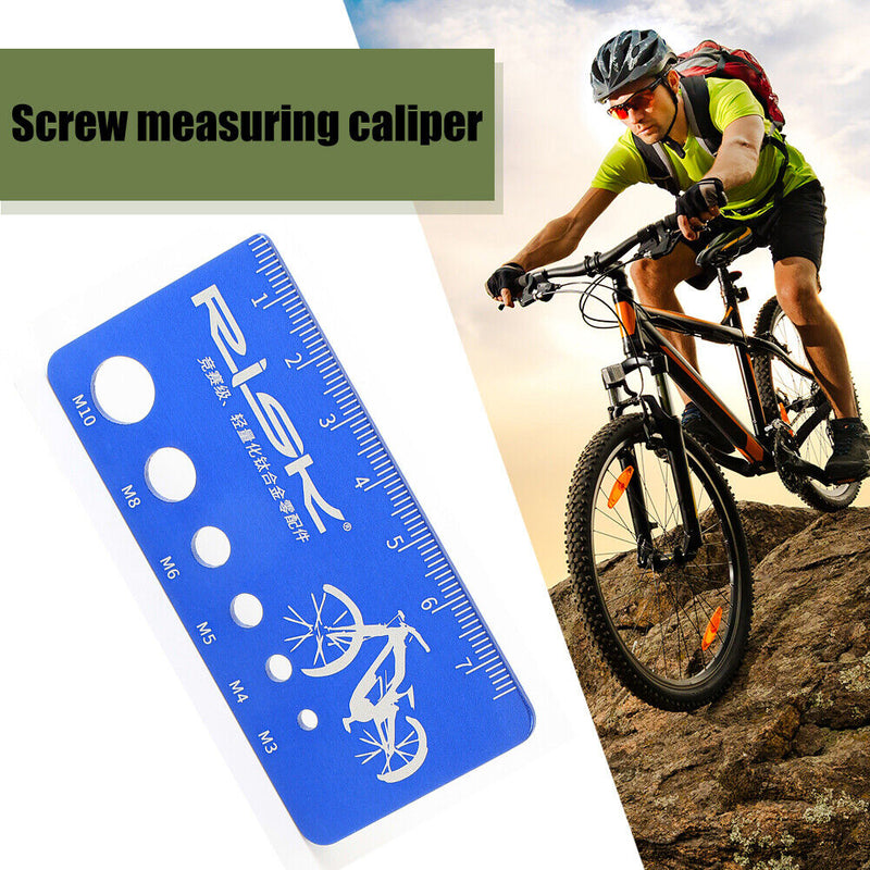 RISK Portable Screw Measuring Ruler MTB Road Bicycle Length Meter Measure Tool