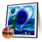 5D DIY Full Drill Diamond Painting Blue Rose Cross Stitch Embroidery Kits Newly