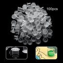 Plastic Microblading Tattoo Ink Cup Cap Pigment Clear Holder Container(B)