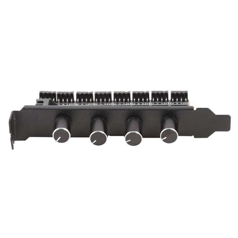 8 Channels PC Case Cooling Fan HUB 4 Knob Radiator Speed Controller (SATA) Newly