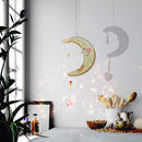 Crystal Light Catching Jewelry Ornament Wind Chime Pendant (Moon and Stars)