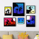 16 Sheets Plastic Art Painting Stencils Set Hollow Color Filling Template