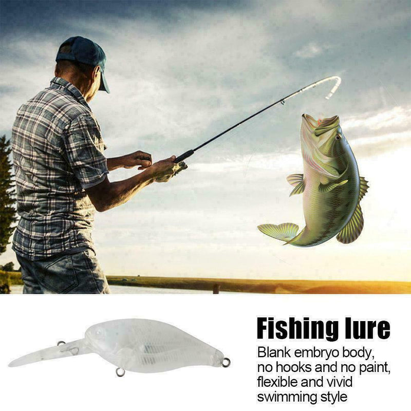 10pcs Unpainted Fishing Lure Body 8.8cm/7.12g Transparent T6G6 Lure Blank C4C4