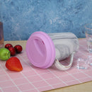 Wheel Silicone Cup Lids Heat-resistant Dust-proof Bowl Cover (Pink Purple) Newly