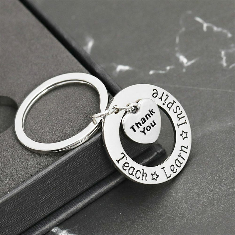You Teacher Love Heart Key Chain Keyring Teacher's Day Gift Teachers Keychain