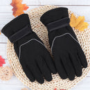 Cycling Men Fleece Gloves Sport Ridding Windproof Warm Ski Gloves (Black) Newly