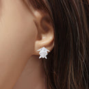 Fashion Women Geometric Folden Ear Stud Creative Earrings Casual Jewelry