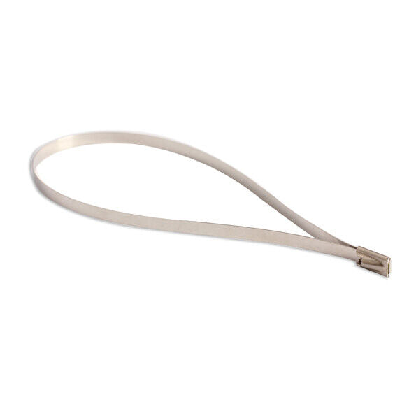 100PCS 4.6x300mm Stainless Steel Exhaust Wrap Coated Locking Cable Zip Ties