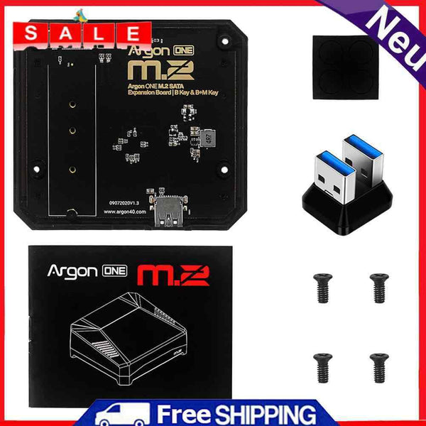 Argon ONE M.2 Expansion Board USB 3.0 to SATA SSD Adapter for Raspberry Pi 4B