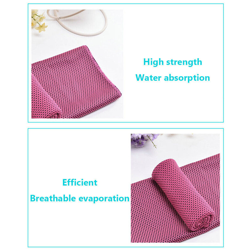 Practical Ice Towel Reusable Quick Dry for Workout Outdoor Sport (5pcs Styl