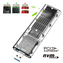 M.2 To USB3.1 Gen2 Hard Disk Case PCIE NVMe B/M-Key M2 SSD Enclosure (Black