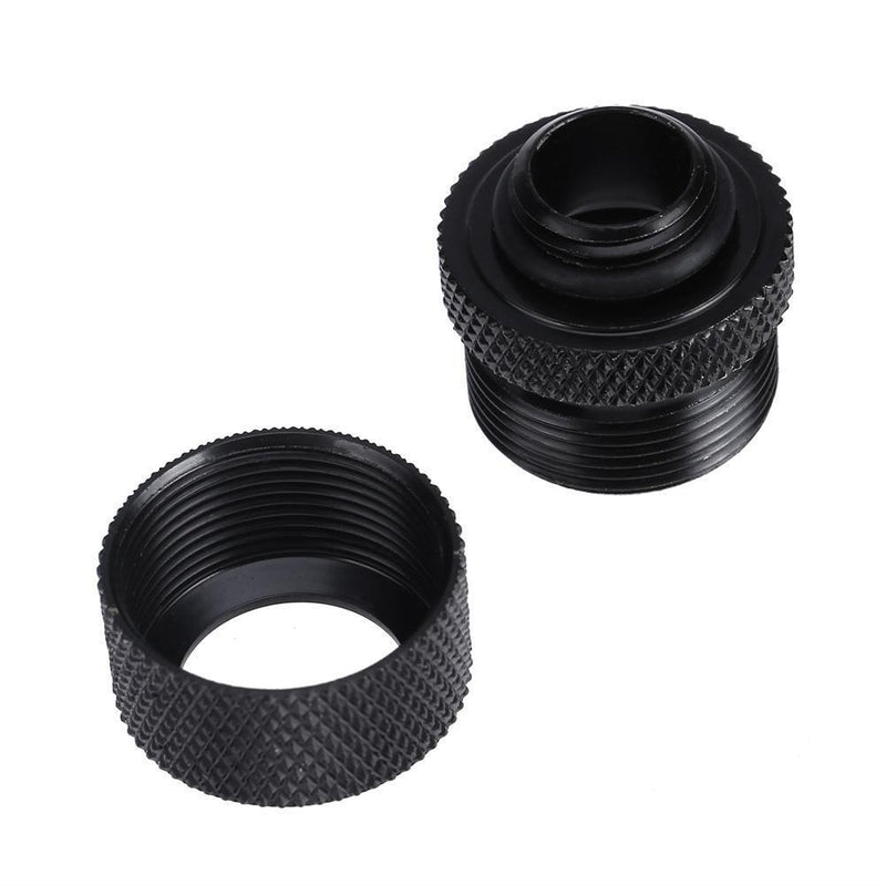 14mm G1/4 Acrylic Hard Tube Hand Twist 3 Laps for PC Computer (Black) Newly