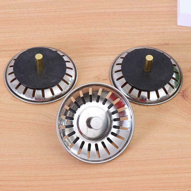 Steel Kitchen Sink Strainer Waste Plug Drain Stopper Basket F4J4