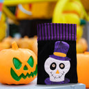 Pumpkin Trick or Treat Canvas Bag Halloween Cloth Candy Sack Kids Drawstring Bag