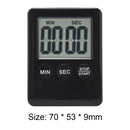 Thin LCD Digital Screen Kitchen Timer Cooking Countdown Alarm Clock (Black)