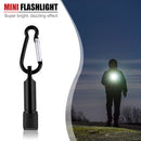 Mini Portable LED Keychain Flashlight w/ Buckle Super Bright Lamp (Black) Newly