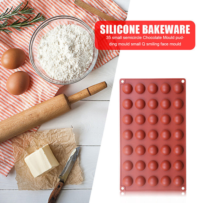 35 Cavity Cake Mold Half Ball Sphere Mould for DIY Chocolate Dessert Puddin