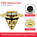 Stainless Steel Bathroom Sink Plug Wash Basin Bounce Drain Filter2PCS