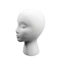 Female Styling EPS Flocking Head Mold Wig Glasses Holder Stand (White) Newly
