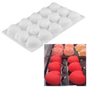 Silicone Cake Molds 15-Cavity Heart Shape Chocolate Mousse DIY Baking Mould