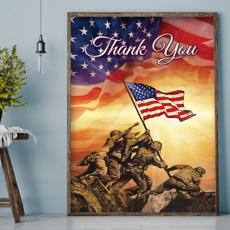 Diamond Painting Independence Day Full Round Drill Picture of Rhinestone Drawing