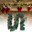 Christmas Rattan Garland Ornametns LED Christmas Wreath Background Pendant