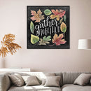 Diamond Painting Blackboard Leaves 5D Full Round Rhinestone Picture 30x30cm