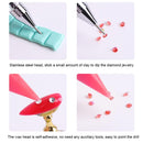 Dual Heads Dotting Wax Pen Point Drill Picker Nail Art Studs Dotter (Pink)