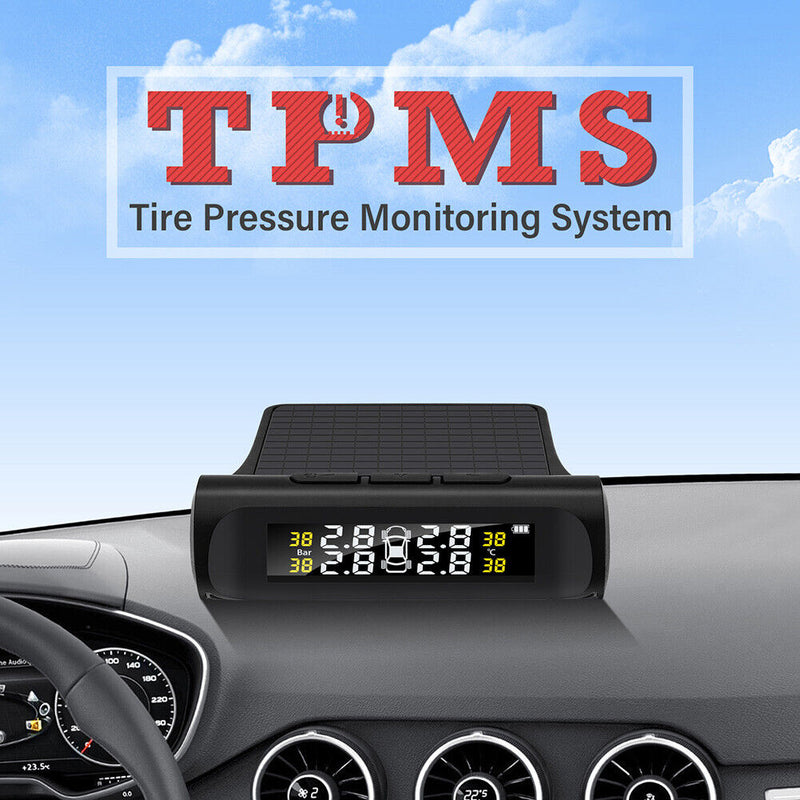 Car TPMS Auto Tire Pressure Temp Monitoring System with External Sensors Newly