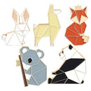 Koala Alpaca Rabbit Origami Animal Brooch Brooches Lapel Pin Enamel Pin Badges