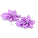 3" Purple BOWS HAIR RIBBON BOW GIRLS KIDS ALLIGATOR HAIRPIN CLIPS HOT X9N6 E6B4
