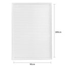 Self-Adhesive Pleated Blinds Half Blackout Window Curtains (White 90X180cm)