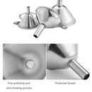 3x Mini Stainless Steel Oil Liquid Dispenser Kitchen Funnel+Cleaning Brush
