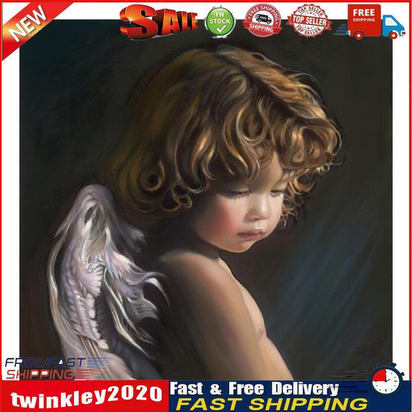 Little Angel Drawing Frameless DIY Oil Paint by Numbers Canvas Home Decor Newly