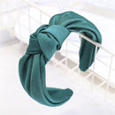 Solid Color Hair Bands Hair Accessories Cross Knot Hair Hoop Satin Head Band