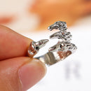 Adjustable Jewelry Dragon Claw Eagle Titanium Steel Ring Stainless Steel