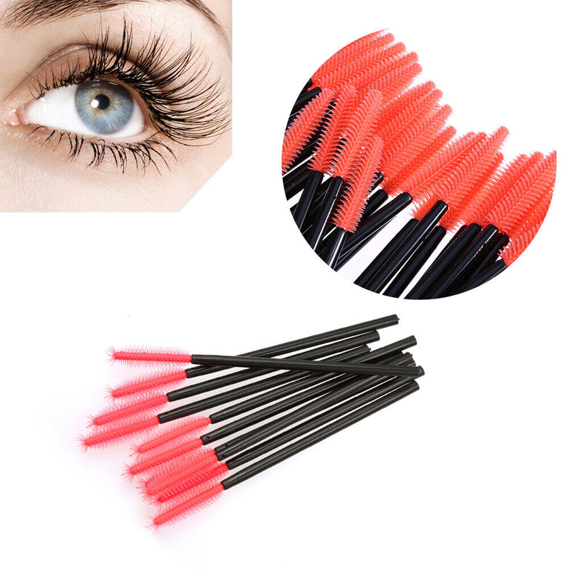 50pcs Non-Toxic Light Eyebrow Eyelash Brushes Lash Wands for Eyelash Extensions
